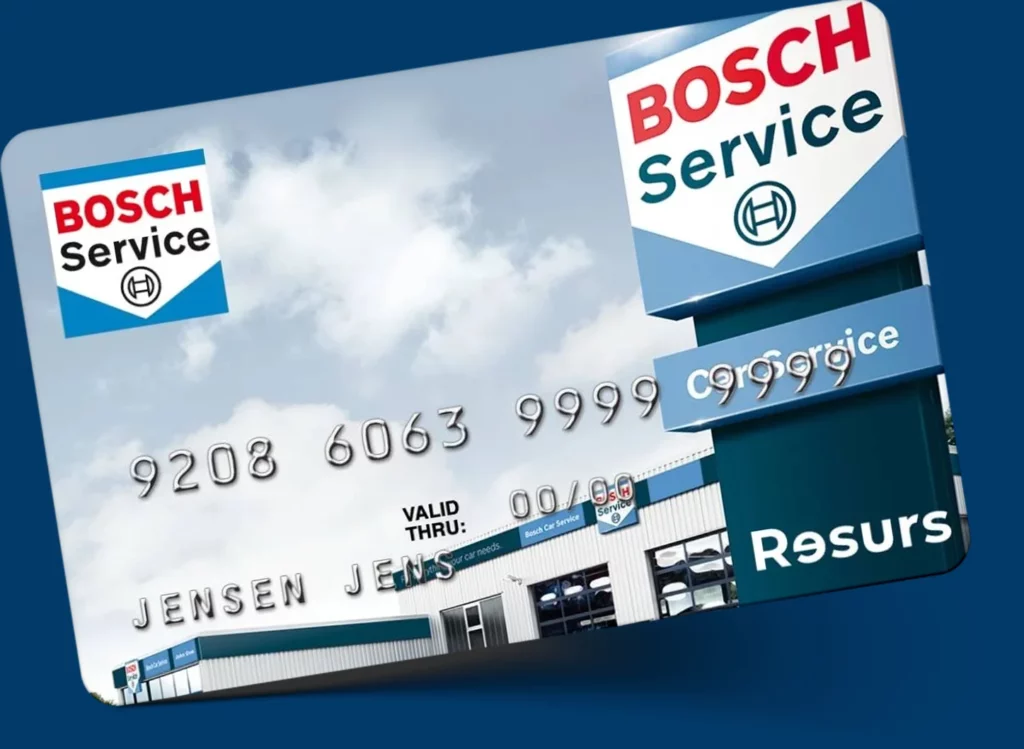 Illustration av förmånskort för bilverkstadstjänster
